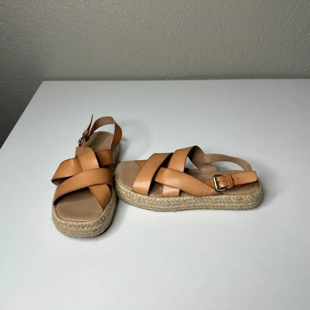 Zara Girls brown sandals 35 3.5